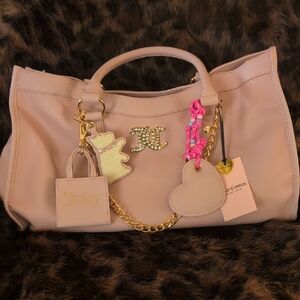 Juicy Couture Pink Satchel with Gold Details